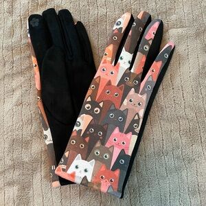 Colorful Cat Pattern Gloves